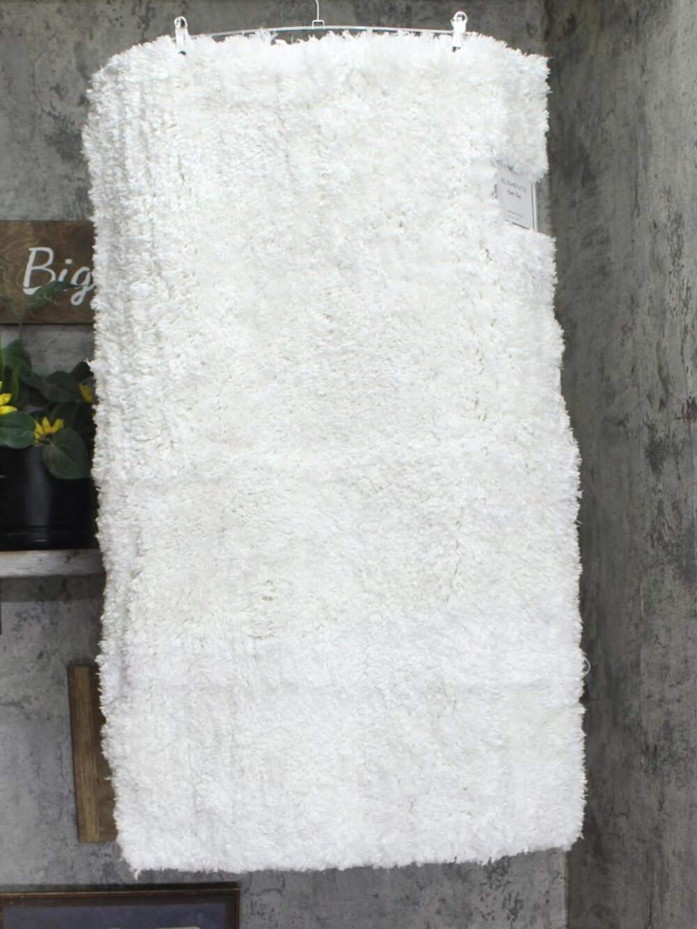 Home Weavers Element Plush Bath Rug Mat White 24 x 40